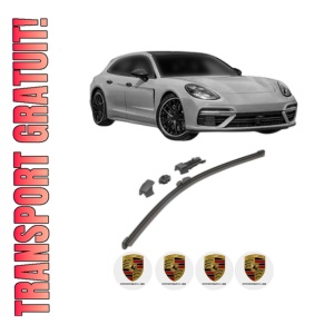 Stergator lamela spate PORSCHE PANAMERA Sport Turismo (971) din 2017 - 2023, pentru luneta auto, Valeo HydroConnect, din cauciuc siliconat rezistent, 4 Stickere Auto PORSCHE