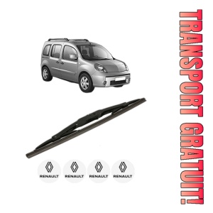 Stergator lamela spate RENAULT KANGOO / GRAND KANGOO II (KW0/1_) din 2008, pentru luneta auto, Bosch Twin, din cauciuc siliconat rezistent, 4 Stickere Auto RENAULT