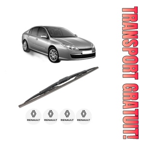 Stergator lamela spate RENAULT LAGUNA III (BT0/1) din 2007 - 2015, pentru luneta auto, Bosch Twin, din cauciuc siliconat rezistent, 4 Stickere Auto RENAULT