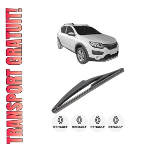 Stergator lamela spate RENAULT SANDERO/STEPWAY II (B8_) din 2013, pentru luneta auto, Valeo Silencio, din cauciuc siliconat rezistent, 4 Stickere Auto RENAULT