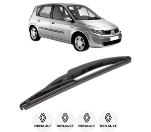 Stergator lamela spate RENAULT SCENIC II (JM0/1_) din 2003 - 2009, pentru luneta auto, Valeo Silencio, din cauciuc siliconat rezistent, 4 Stickere Auto RENAULT v21214