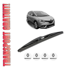 Stergator lamela spate RENAULT SCENIC IV (J9_) din 2016 - 2022, pentru luneta auto, Valeo Silencio, din cauciuc siliconat rezistent, 4 Stickere Auto RENAULT