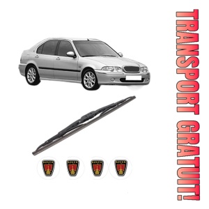 Stergator lamela spate ROVER 45 I Hatchback (RT) din 2000 - 2005, pentru luneta auto, Bosch Twin, din cauciuc siliconat rezistent, 4 Stickere Auto ROVER - Img 1