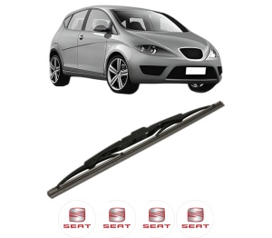 Stergator lamela spate SEAT ALTEA (5P1) din 2004 - 2015, pentru luneta auto, Bosch Twin, din cauciuc siliconat rezistent, 4 Stickere Auto SEAT v27589