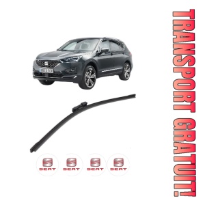 Stergator lamela spate SEAT TARRACO (KN2) din 2018 - 2024, pentru luneta auto, Bosch Aerotwin, din cauciuc siliconat rezistent, 4 Stickere Auto SEAT