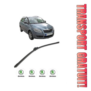 Stergator lamela spate SKODA FABIA II Combi (545) din 2007 - 2014, pentru luneta auto, Bosch Aerotwin, din cauciuc siliconat rezistent, 4 Stickere Auto SKODA