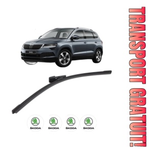 Stergator lamela spate SKODA KAROQ (NU7, ND7) din 2017, pentru luneta auto, Bosch Aerotwin, din cauciuc siliconat rezistent, 4 Stickere Auto SKODA