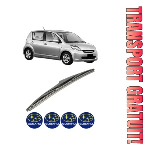 Stergator lamela spate SUBARU JUSTY IV din 2007, pentru luneta auto, Bosch Twin, din cauciuc siliconat rezistent, 4 Stickere Auto SUBARU