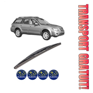 Stergator lamela spate SUBARU OUTBACK (BL, BP) din 2003 - 2009, pentru luneta auto, Bosch Twin, din cauciuc siliconat rezistent, 4 Stickere Auto SUBARU
