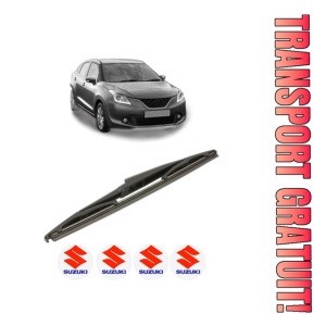 Stergator lamela spate SUZUKI BALENO (FW, EW) din 2016, pentru luneta auto, Bosch Twin, din cauciuc siliconat rezistent, 4 Stickere Auto SUZUKI