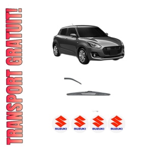 Stergator lamela spate SUZUKI SWIFT VI (ZD_, ZC_) din 2023, pentru luneta auto, Valeo Silencio, din cauciuc siliconat rezistent, 4 Stickere Auto SUZUKI
