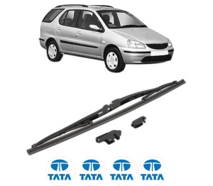 Stergator lamela spate TATA INDIGO MARINA (4_V2) din 2007 - 2012, pentru luneta auto, Valeo Silencio, din cauciuc siliconat rezistent, 4 Stickere Auto TATA v20494