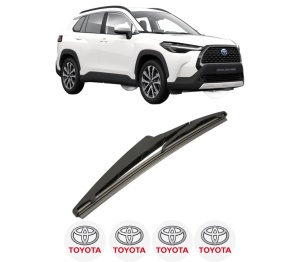Stergator lamela spate TOYOTA COROLLA CROSS (ZVG1_, ZSG1_, MXGH1_, MXGA1_) din 2022, pentru luneta auto, Bosch Twin, din cauciuc siliconat rezistent, 4 Stickere Auto TOYOTA v22869