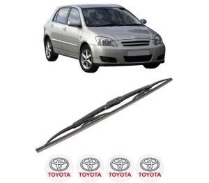 Stergator lamela spate TOYOTA COROLLA (_E12_) din 2001 - 2007, pentru luneta auto, Bosch Twin, din cauciuc siliconat rezistent, 4 Stickere Auto TOYOTA v28994