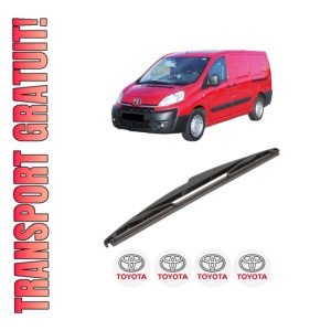 Stergator lamela spate TOYOTA PROACE Van (MDX_) din 2013 - 2016, pentru luneta auto, Valeo Silencio, din cauciuc siliconat rezistent, 4 Stickere Auto TOYOTA
