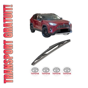 Stergator lamela spate TOYOTA RAV 4 V (_A5_, _H5_) din 2018, pentru luneta auto, Valeo Silencio, din cauciuc siliconat rezistent, 4 Stickere Auto TOYOTA