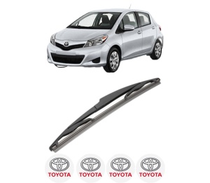 Stergator lamela spate TOYOTA YARIS Hatchback Van (_P13_) din 2012 - 2020, pentru luneta auto, Valeo Silencio, din cauciuc siliconat rezistent, 4 Stickere Auto TOYOTA v17614