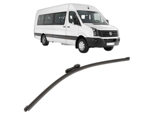 Stergator lamela spate Volkswagen CRAFTER Bus (SYI, SYJ) din 2016 - 2024, pentru luneta auto, Valeo Silencio Xtrm, din cauciuc siliconat rezistent, 4 Stickere Auto VW - Img 2
