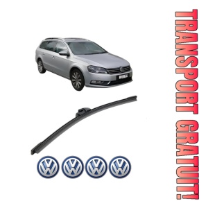Stergator lamela spate Volkswagen PASSAT B7 Estate Van (365) din 2010 - 2014, pentru luneta auto, Bosch Aerotwin, din cauciuc siliconat rezistent, 4 Stickere Auto VW