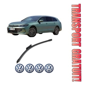 Stergator lamela spate Volkswagen PASSAT B9 Variant (CJ5) din 2023, pentru luneta auto, Bosch Aerotwin, din cauciuc siliconat rezistent, 4 Stickere Auto VW