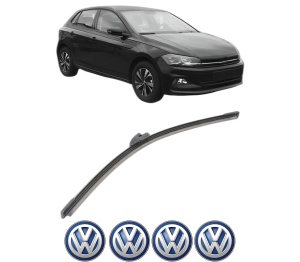 Stergator lamela spate Volkswagen POLO VI (AW1, BZ1, AE1) din 2017 - 2021, pentru luneta auto, Bosch Aerotwin, din cauciuc siliconat rezistent, 4 Stickere Auto VW v27039