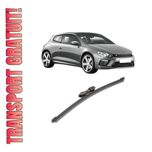 Stergator lamela spate Volkswagen SCIROCCO III (137, 138) din 2008 - 2017, pentru luneta auto, Valeo Silencio Xtrm, din cauciuc siliconat rezistent, 4 Stickere Auto VW
