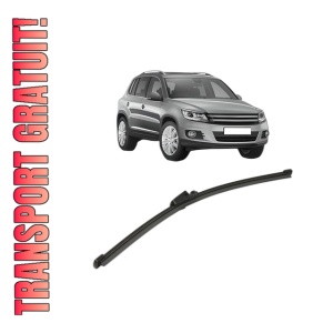 Stergator lamela spate Volkswagen TIGUAN (5N_) din 2007 - 2018, pentru luneta auto, Valeo Silencio Xtrm, din cauciuc siliconat rezistent, 4 Stickere Auto VW