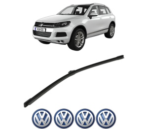 Stergator lamela spate Volkswagen TOUAREG VAN (7P5) din 2011 - 2014, pentru luneta auto, Bosch Aerotwin, din cauciuc siliconat rezistent, 4 Stickere Auto VW v25114