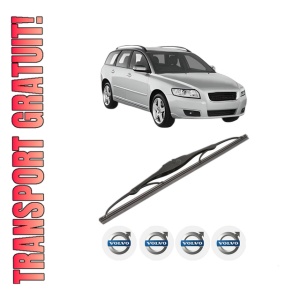 Stergator lamela spate VOLVO V50 (545) din 2003 - 2012, pentru luneta auto, Valeo Silencio, din cauciuc siliconat rezistent, 4 Stickere Auto VOLVO