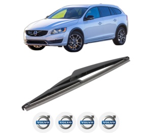 Stergator lamela spate VOLVO V60 I Cross Country (157) din 2015 - 2018, pentru luneta auto, Valeo Silencio, din cauciuc siliconat rezistent, 4 Stickere Auto VOLVO v18214