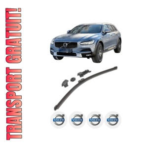 Stergator lamela spate VOLVO V90 II Cross Country (236) din 2016 - 2021, pentru luneta auto, Valeo HydroConnect, din cauciuc siliconat rezistent, 4 Stickere Auto VOLVO