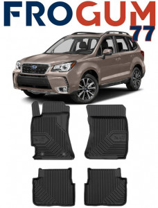 Subaru Forester III Din 03.2008 - 01.2013, Suv , Set Covorase Auto Tip Tavita Premium 3D, din cauciuc accesorii pentru autoturismul tau - masina v166874