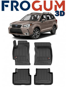 Subaru Forester III, Suv, Din 03.2008 - 01.2013 , Set Covorase Auto Tip Tavita Premium 3D, din cauciuc accesorii pentru autoturismul tau - masina v169751