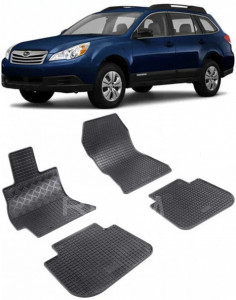 Subaru Outback IV, Combi, fabricat din 2009 - 2014, set covorase auto dedicate, din cauciuc 100% Premium accesorii pentru autoturismul tau - masina v158287