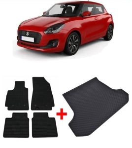 Suzuki Swift Hatchback din 05.2017 - Prezent *1, Set Covorase + tavita portbagaj auto - Img 2