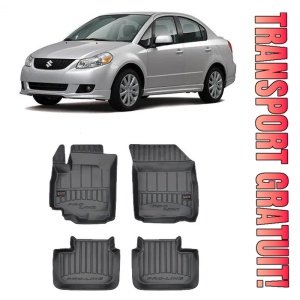 Suzuki Sx4, Hatchback, Din 2006 - 08.2013 , Set Covorase Auto Tip Tavita Premium 3D, din cauciuc