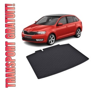 Tavita Portbagaj SKODA Rapid Spaceback 2013-2019, protectie portbagaj, din cauciuc 100%, pentru autoturismul SKODA Rapid Spaceback