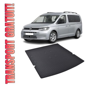 Tavita Portbagaj Volkswagen Caddy Maxi 2021-prezent, protectie portbagaj, din cauciuc 100%, pentru autoturismul Volkswagen Caddy Maxi