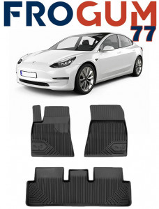 Tesla Model 3 Din 07.2017 - Prezent, Sedan , Set Covorase Auto Tip Tavita Premium 3D, din cauciuc Lichidare Stoc- TRANSPORT GRATUIT accesorii pentru autoturismul tau - masina v109201