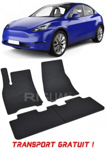 Tesla Model Y fabricat din 2021 - Prezent, Sedan, set covorase auto dedicate, din cauciuc 100% Premium - Transport Gratuit accesorii pentru autoturismul tau - masina v37578