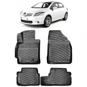 Toyota Auris I 2006-2012 Set 4 covorase auto din cauciuc tip tavita premium line 3D accesorii pentru autoturismul tau - masina v243196