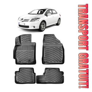 Toyota Auris I 2006-2012 Set 4 covorase auto din cauciuc tip tavita premium line 3D