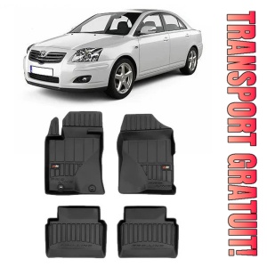Toyota Avensis II, Sedan, Din 03.2003 - 12.2008 , Set Covorase Auto Tip Tavita Premium 3D, din cauciuc