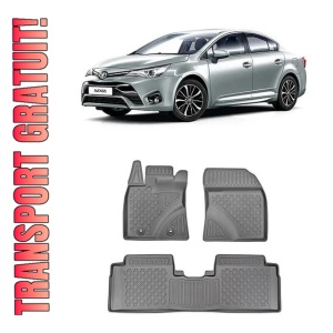 Toyota Avensis III, Sedan, Din 01.2009 - 08.2018 , Set Covorase Auto Tip Tavita Premium 3D, din cauciuc