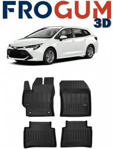 Toyota Corolla XII E210, Combi, Din 03.2019 - Prezent , Set Covorase Auto Tip Tavita Premium 3D, din cauciuc accesorii pentru autoturismul tau - masina v171329