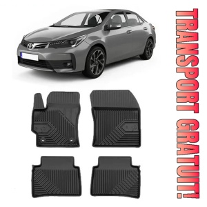 Toyota Corolla XII E210 Din 03.2019 - Prezent, Sedan , Set Covorase Auto Tip Tavita Premium 3D, din cauciuc - Img 1