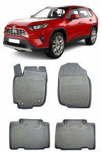 Toyota Rav4 IV, Suv, Din 03.2013 - 12.2018 , Set Covorase Auto Tip Tavita Premium 3D, din cauciuc accesorii pentru autoturismul tau - masina v174801
