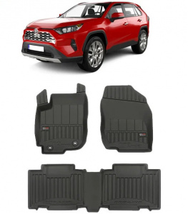 Toyota Rav4 IV, Suv, Din 03.2016 - 12.2019 , Set Covorase Auto Tip Tavita Premium 3D, din cauciuc accesorii pentru autoturismul tau - masina v66562