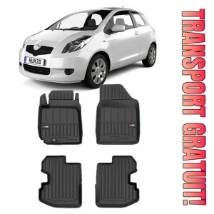 Toyota Yaris I Din 1999 - 2005, Hatchback , Set Covorase Auto Tip Tavita Premium 3D, din cauciuc
