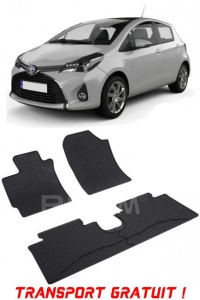 Toyota Yaris III, Hatchback, fabricat din 09.2011 - 08.2020, set covorase auto dedicate, din cauciuc 100% Premium - Transport Gratuit accesorii pentru autoturismul tau - masina v37472
